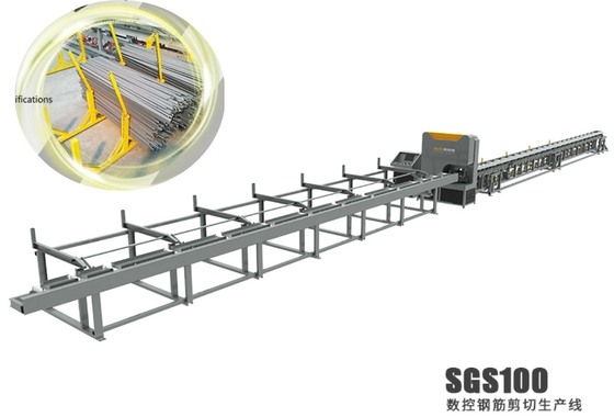 comprar A barra de aço do CNC corta a linha GV 100 de Shearline do Rebar de 28m×3m×2m online manufacture