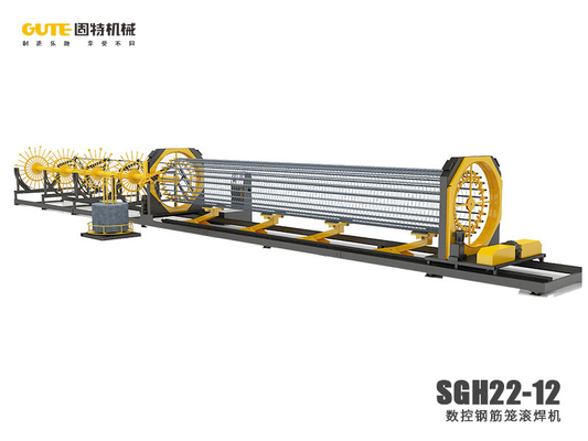 Máquina de soldadura 10Mpa da gaiola da pilha do rolamento 5500KG pelo tela táctil