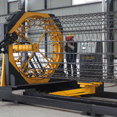 gaiola do CNC de 2200mm que faz a máquina de soldadura da gaiola do rolamento do controle do PLC da máquina
